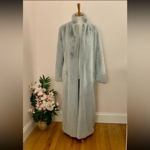 NWT Light Blue Faux Fur Coat